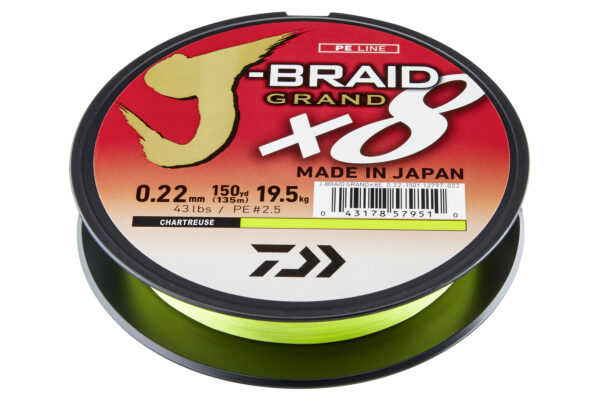 Daiwa J-Braid Grand X8 chartreuse